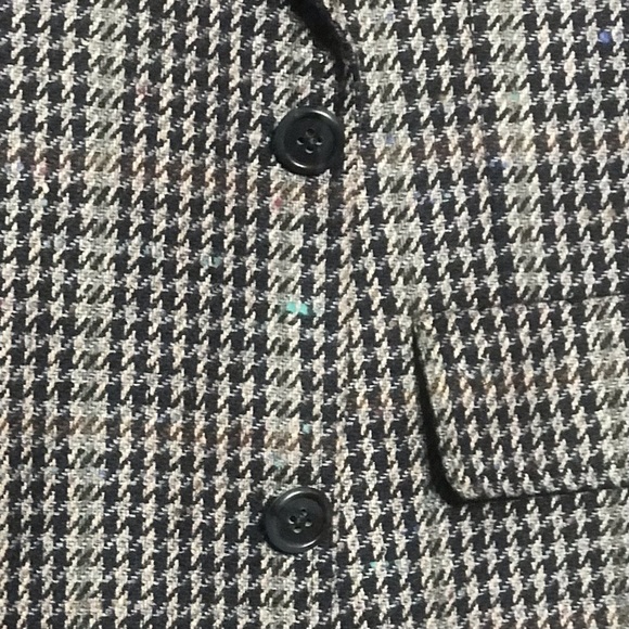 NWOT VTG AUSTIN REED BLAZER GREY WINDOWPAIN 46L - Picture 5 of 8